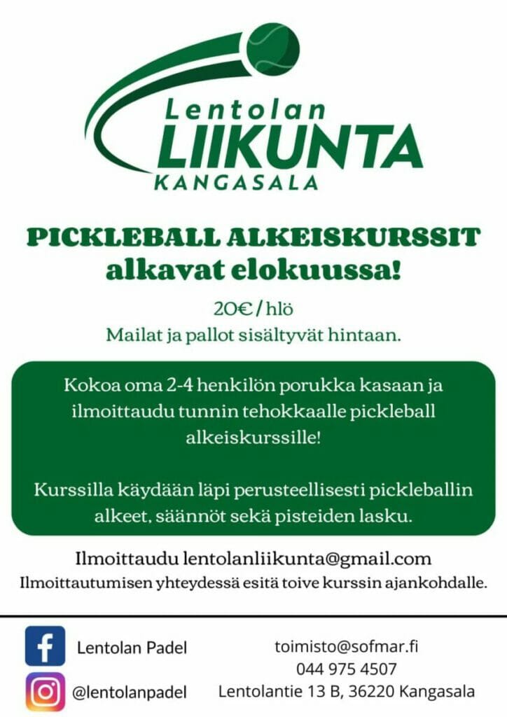 Padel alkeiskurssi kangasala